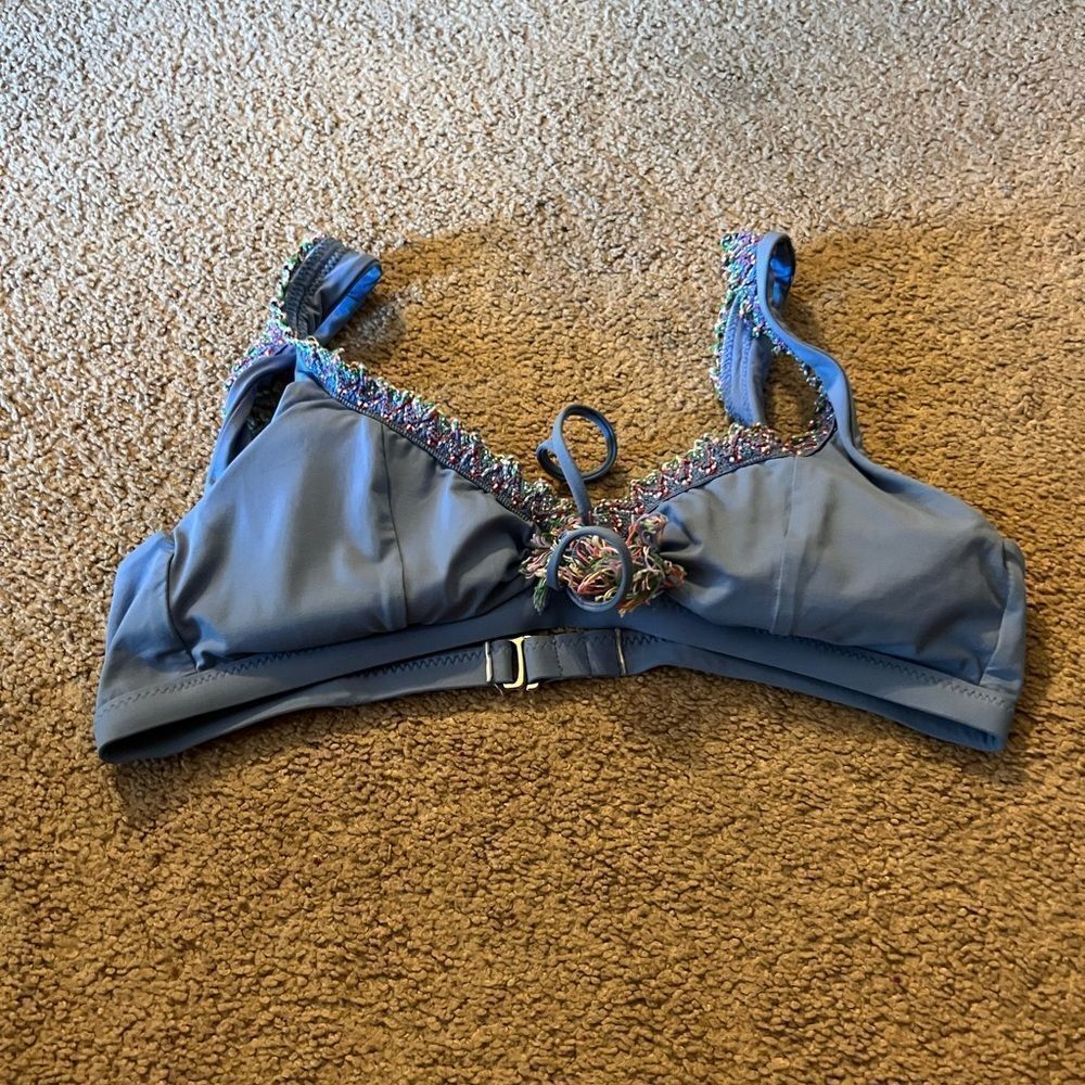 Becca blue swim top M
